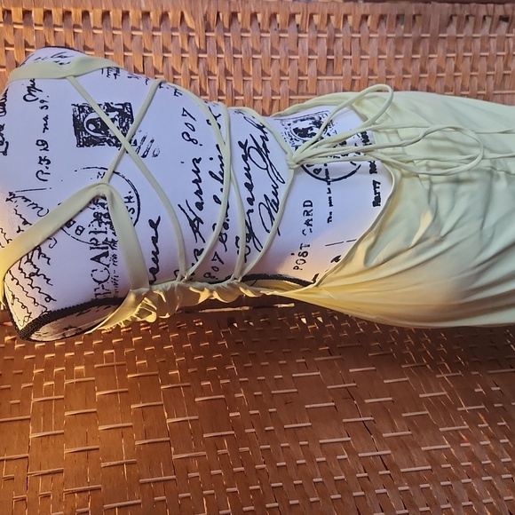 Halara, Ruched Backless Crisscross Lace Up Split Bodycon Midi Casual Dress Sz XL - Picture 5 of 6